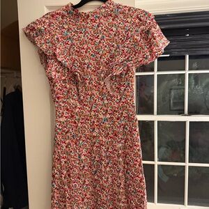 Chic Floral Ruffle Mini Dress